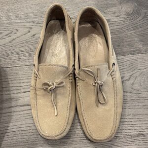 Tod's Beige Suede Loafers